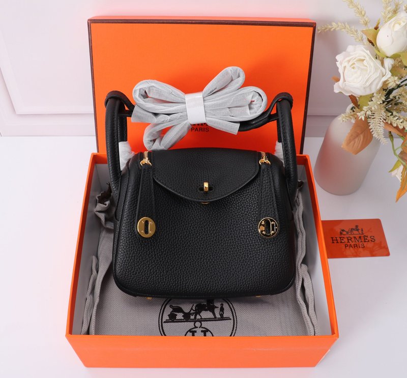 에르메스 미니 린디 19cm 블랙 골드 핸드백 001-224186