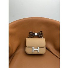 에르메스 콩고 19cm 밀크티 컬러 핸드백 001-224220