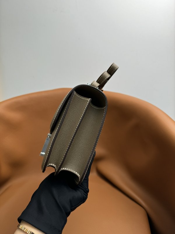 에르메스 콩상 19cm 코끼리 회색 핸드백 001-224301