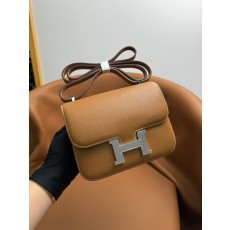 에르메스 콩상 19cm 골드브라운 엡솜 가죽 001-224302