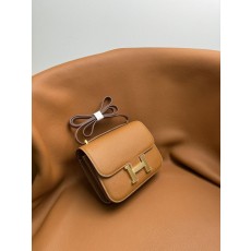 에르메스 콩상 19cm 골드브라운 엡솜 가죽 001-224303