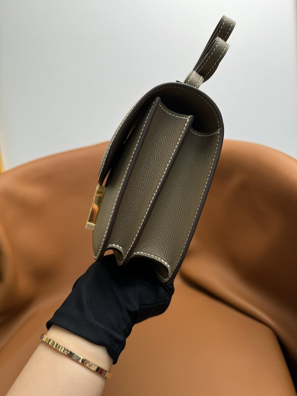 에르메스 콩코드 19cm 엘리펀트 그레이 핸드백 001-224308