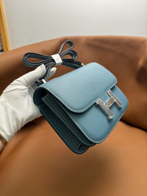 에르메스 콩상 19cm 데님블루 핸드백 001-224313