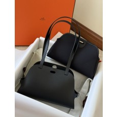 에르메스 타블리에 셀리에 블랙 실버 버클 핸드백 001-224349