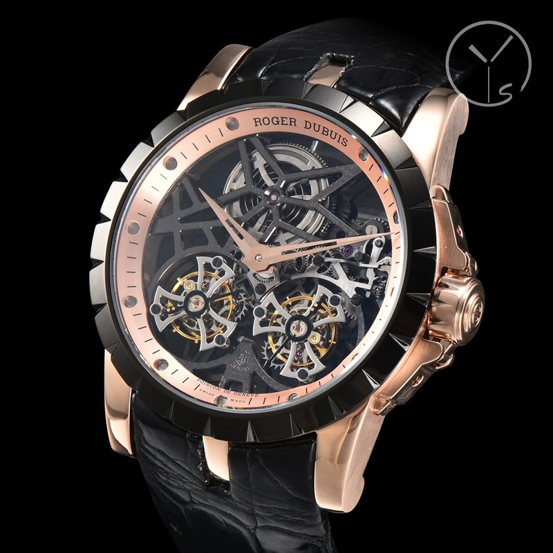 로저 드뷔 엑스칼리버 더블 투어빌롱 스켈레톤 시계 001-224396