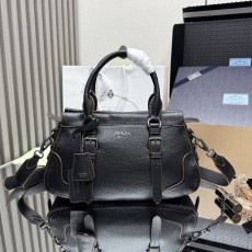 프라다 빈티지 텍스처 가죽 핸드백 001-224564