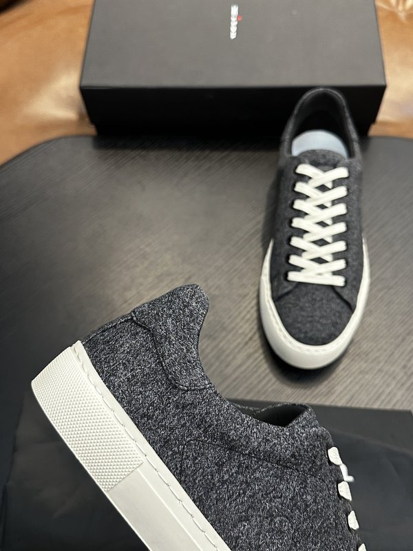 Kiton 남성 가죽 럭셔리 스니커즈 운동화 001-224599