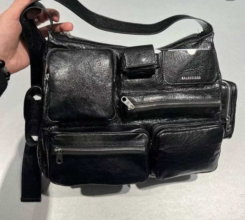 발렌시아가 블랙 오토바이백 001-224618