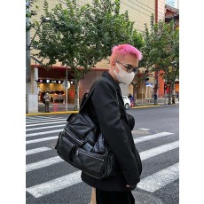 발렌시아가 블랙 오토바이 스타일 여성 핸드백 001-224623