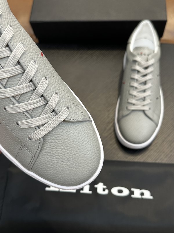 Kiton 남성 송아지 가죽 스니커즈 001-224631