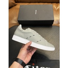 Kiton 남성 송아지 가죽 스니커즈 001-224631