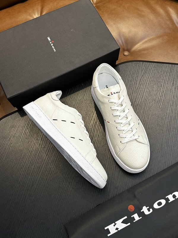 Kiton 남성 소가죽 럭셔리 운동화 001-224641