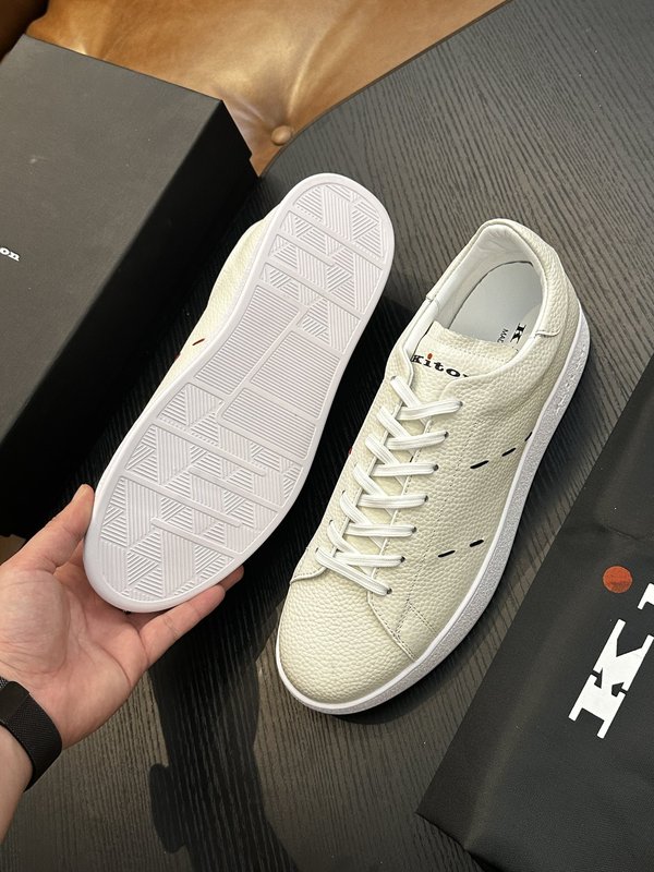 Kiton 남성 소가죽 럭셔리 운동화 001-224641