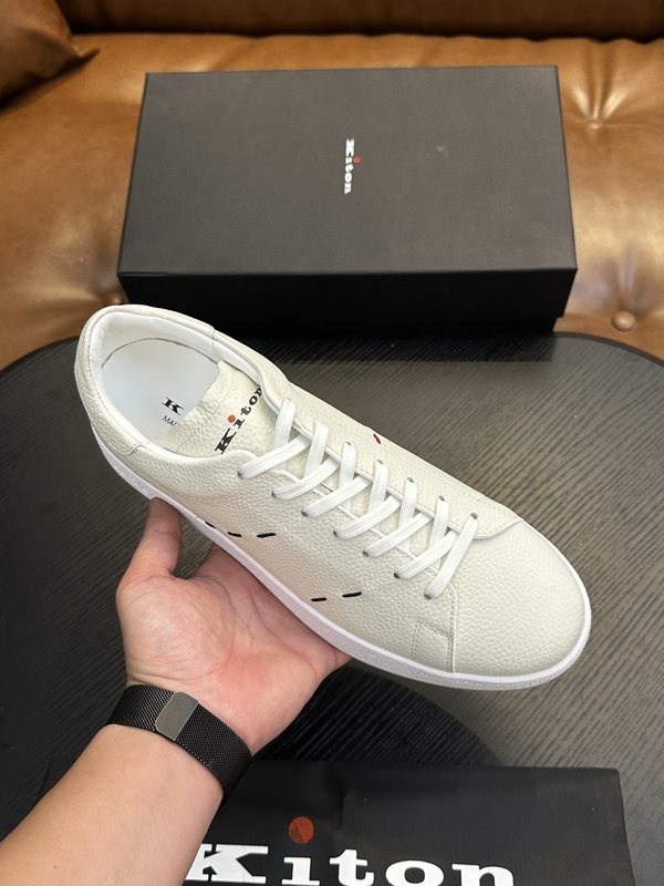 Kiton 남성 소가죽 럭셔리 운동화 001-224641