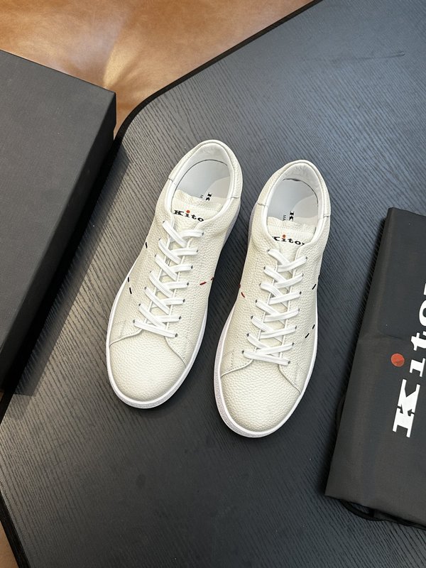 Kiton 남성 소가죽 럭셔리 운동화 001-224641