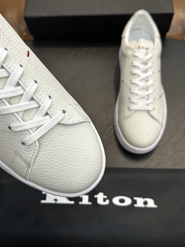 Kiton 남성 소가죽 럭셔리 운동화 001-224641