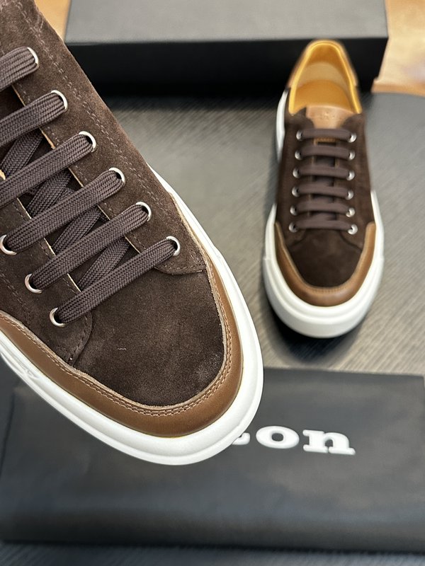 Kiton 남성 소가죽 스니커즈 001-224644