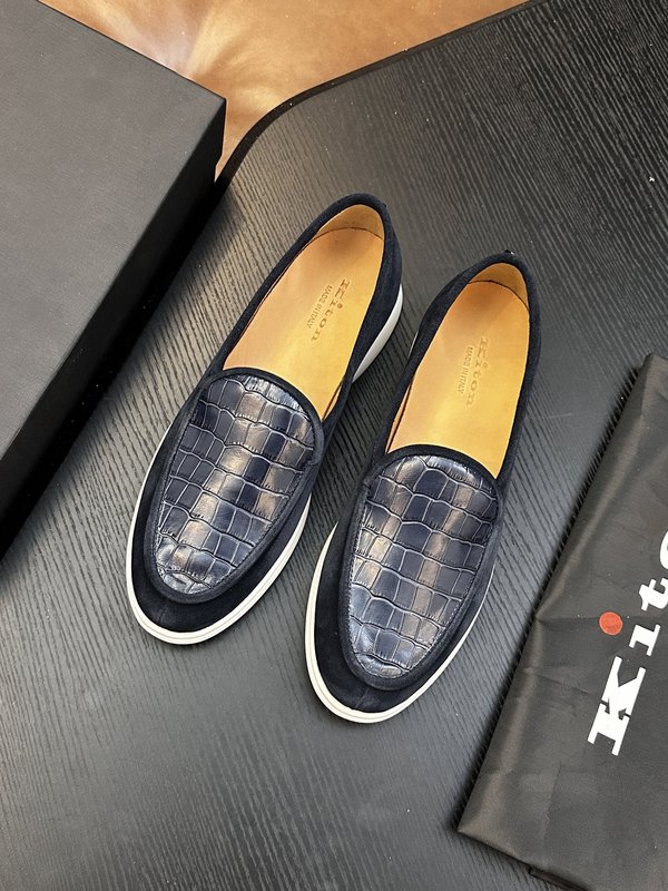 Kiton 남성 고급 소가죽 운동화 001-224690