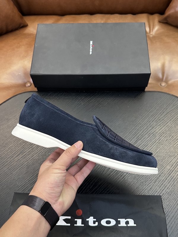 Kiton 남성 고급 소가죽 운동화 001-224690