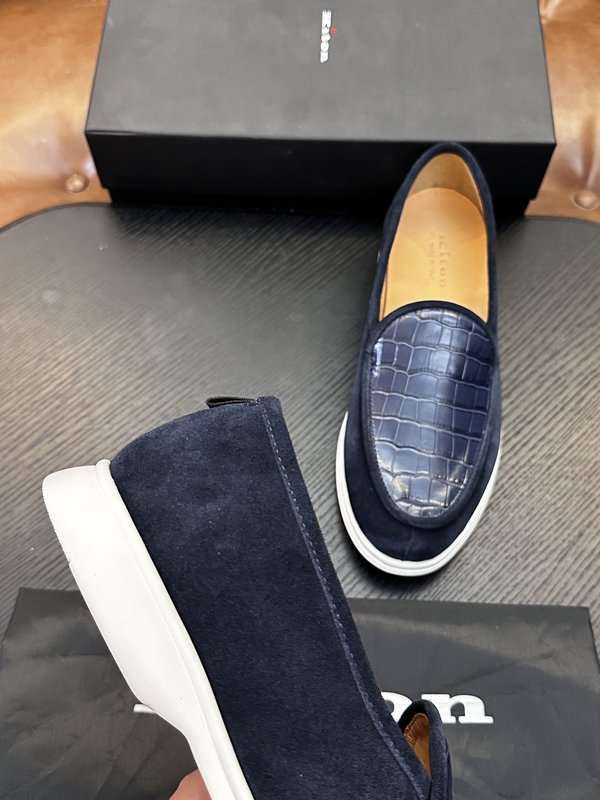 Kiton 남성 고급 소가죽 운동화 001-224690