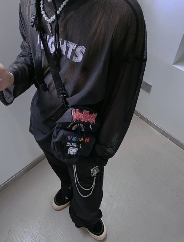 발렌시아가 블랙 오토바이 스타일 백팩 001-224694