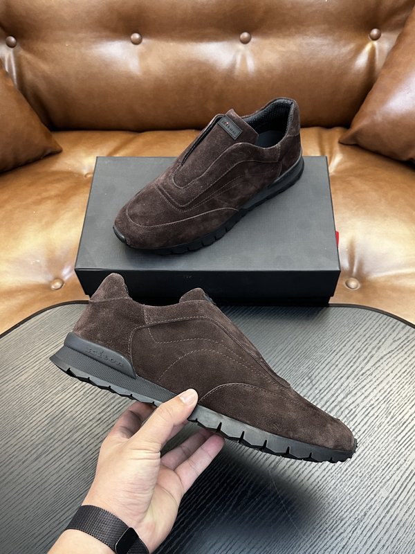 Kiton 남성 송아지 가죽 스니커즈 001-224699