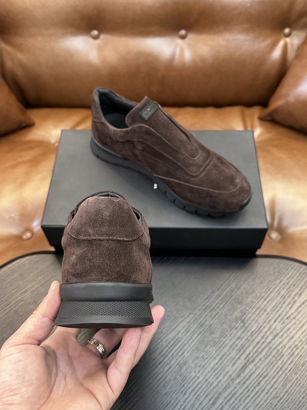 Kiton 남성 송아지 가죽 스니커즈 001-224699