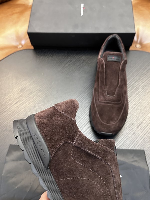 Kiton 남성 송아지 가죽 스니커즈 001-224699