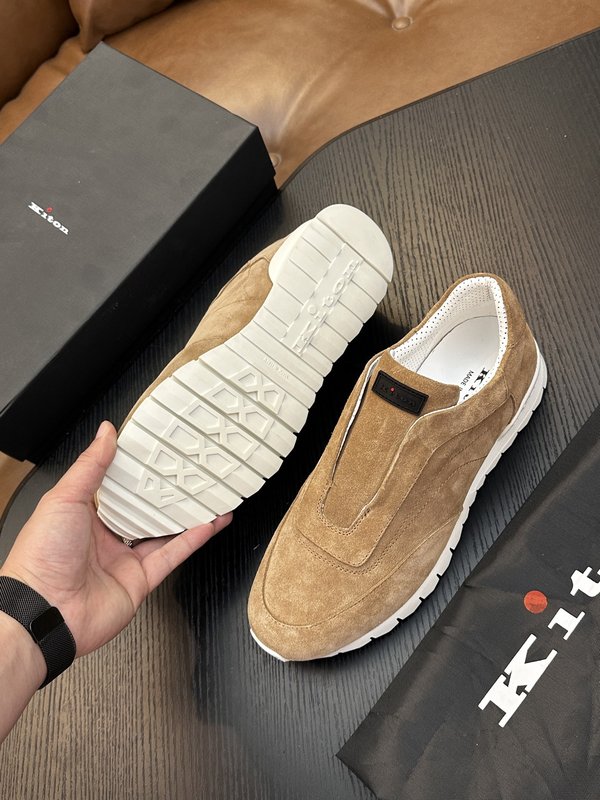 Kiton 남성 소가죽 럭셔리 운동화 001-224702