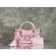 발렌시아가 Le City First 핑크색 우븐 핸들 001-224706