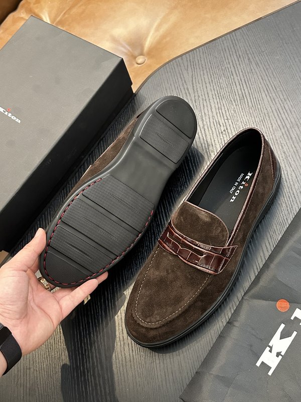 Kiton 남성 소가죽 운동화 001-224730