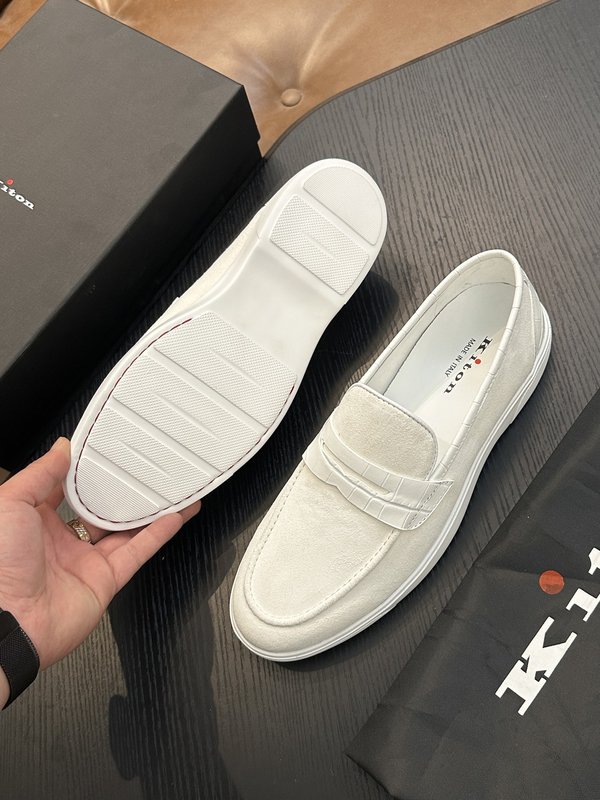 Kiton 남성 송아지 가죽 스니커즈 001-224731