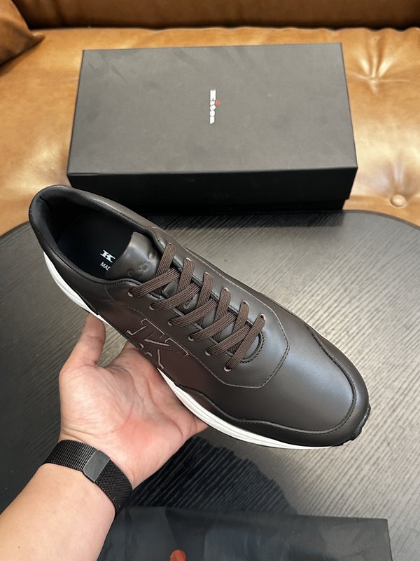 Kiton 남성 소가죽 스니커즈 001-224742