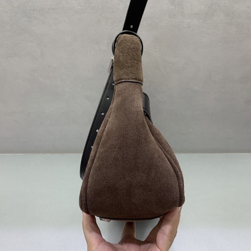 발렌시아가 스웨이드 다크브라운 숄더백 001-224755