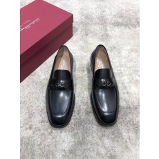 페라가모 남성 소 가죽 더블 버클 구두 001-224799
