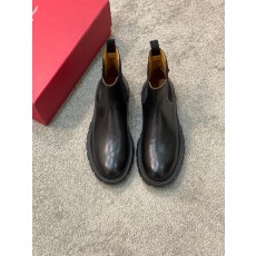 페라가모 남성용 블랙 앵클부츠 001-224944