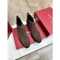 페라가모 남성 첼시 부츠 가죽 비즈니스 캐주얼 슈즈 001-225136