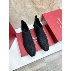 페라가모 남성 첼시 부츠 소 가죽 001-225153