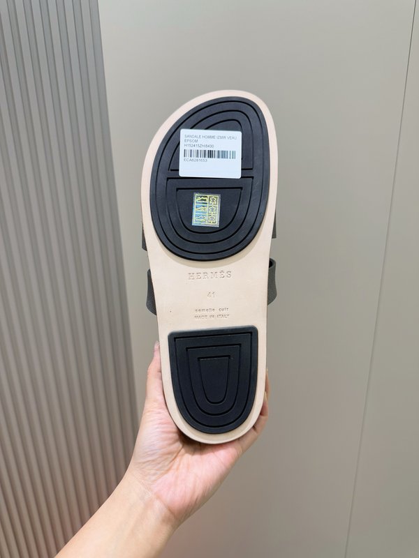 에르메스 H 버클 남성 가죽 슬리퍼 001-226242