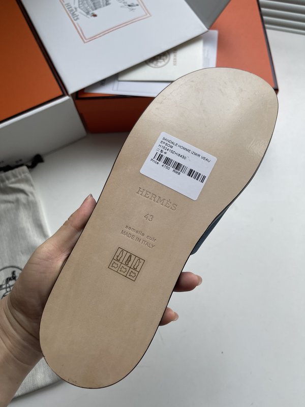 에르메스 클래식 남성 H 로고 슬리퍼 001-226277
