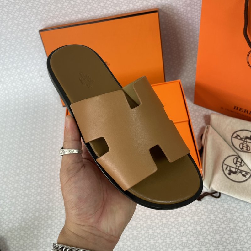 에르메스 H 로고 소가죽 슬리퍼 001-226283