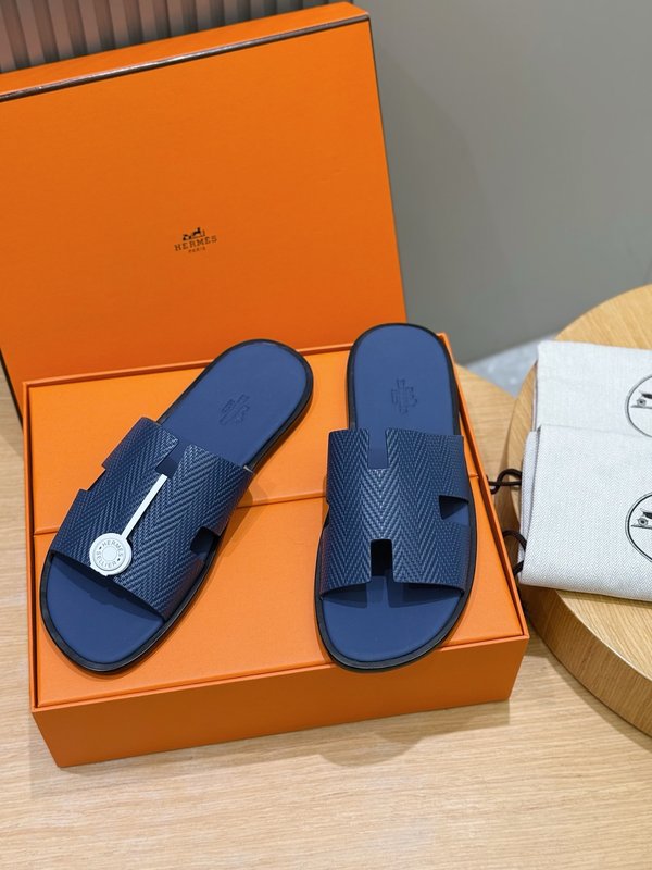 에르메스 클래식 남성 가죽 슬리퍼 001-226308