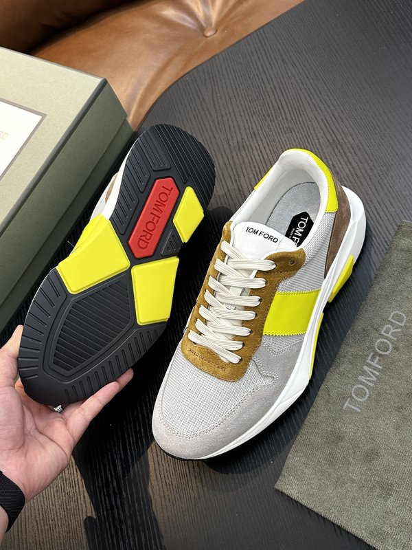 TOM FORD 가죽 로우톱 스니커즈 001-226345