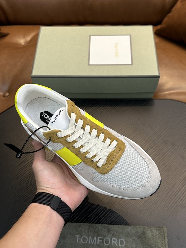 TOM FORD 가죽 로우톱 스니커즈 001-226345
