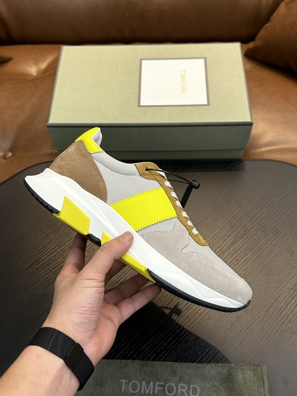 TOM FORD 가죽 로우톱 스니커즈 001-226345