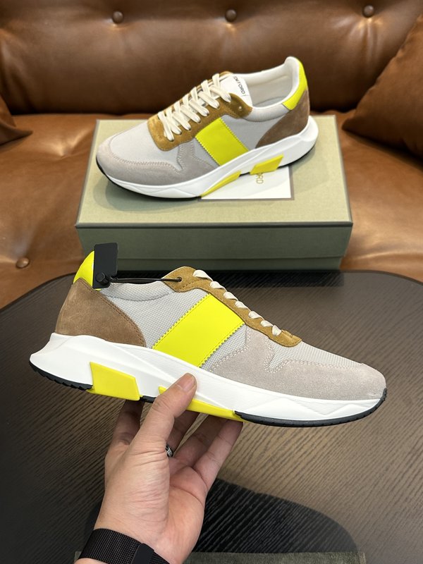 TOM FORD 가죽 로우톱 스니커즈 001-226345