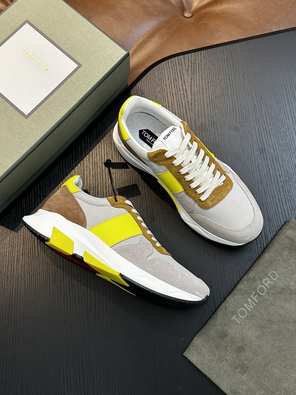 TOM FORD 가죽 로우톱 스니커즈 001-226345