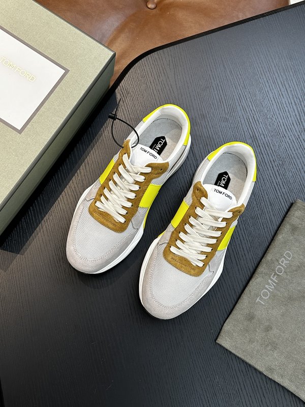 TOM FORD 가죽 로우톱 스니커즈 001-226345