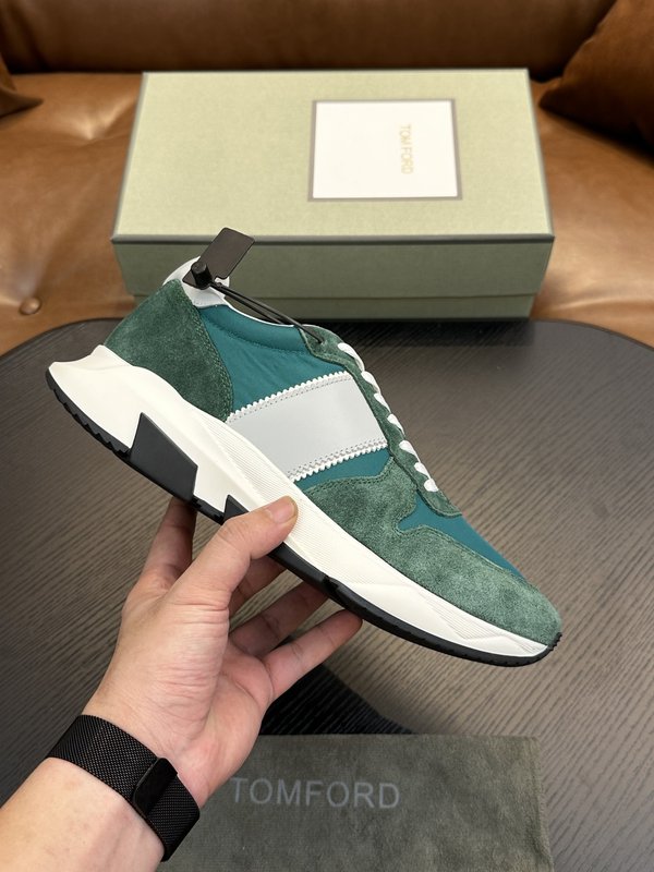 TOM FORD Cambridge 가죽 로우탑 스니커즈 001-226353