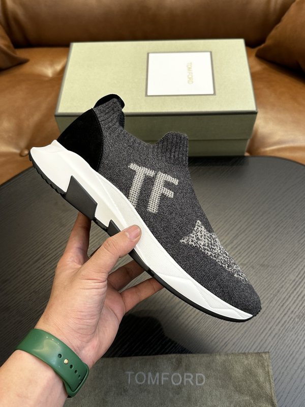 TOM FORD 로우탑 니트 스니커즈 001-226380